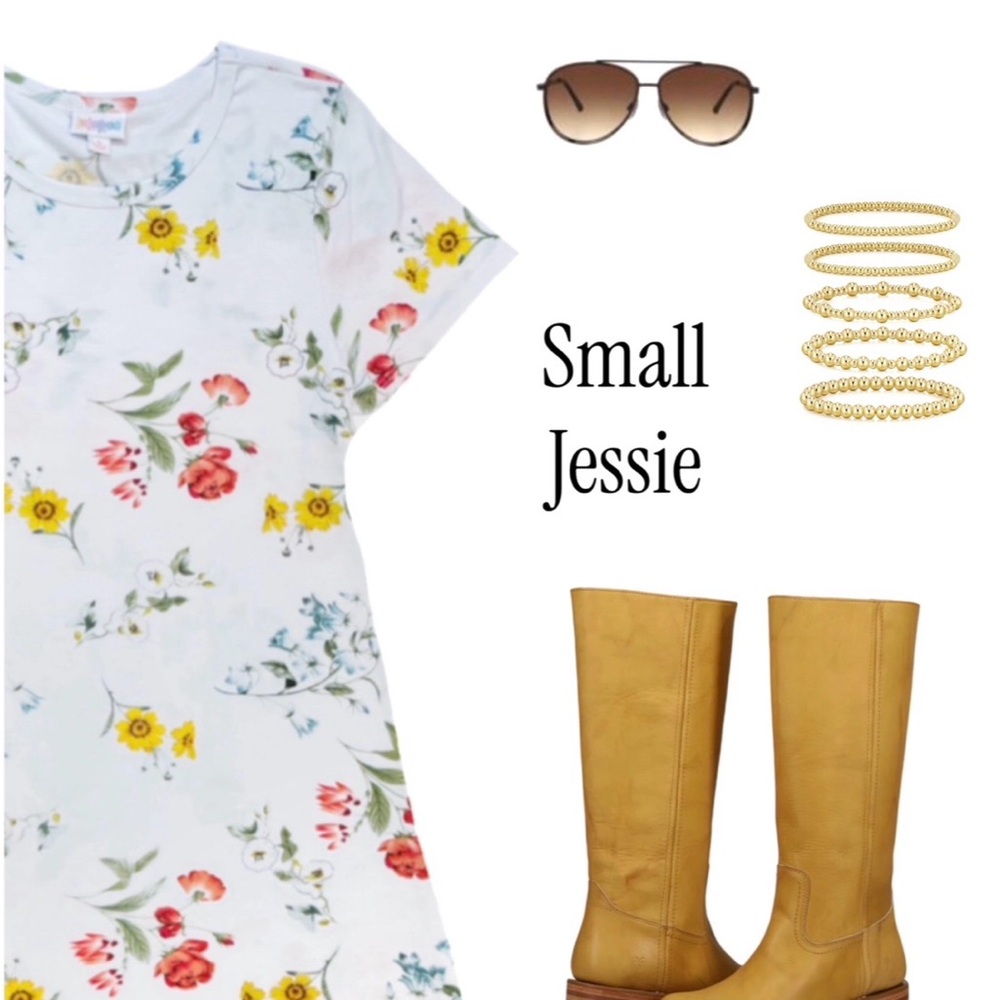 LuLaRoe Jessie T-Shirt Dress Ladies S (6/8)